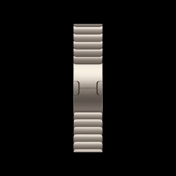 Apple Stainless Steel Link Bracelet for Apple (38mm / 40mm / 41mm / 42mm) (Simple Release Button, Natural)