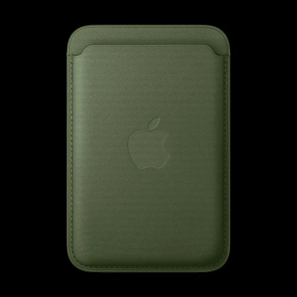 Apple FineWoven Wallet for Apple iPhone Air, 17 Pro, 17 Pro Max, 17, 16 Pro, 16 Pro Max, 16, 16 Plus, 15 Pro, 15 Pro Max, 15, 15 Plus, 14 Pro, 14 Pro Max, 14, 14 Plus, 13 Pro, 13 Pro Max, 13 mini, 13, 12 Pro, 12 Pro Max (Built-in Magnets, Moss)