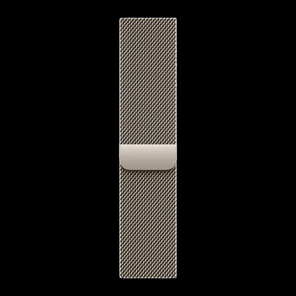 Apple Stainless Steel Magnetic Milanese Loop for Apple Watch (44mm / 45mm / 46mm / 49mm, M/L) (Physical Vapour Deposition Layer, Natural)