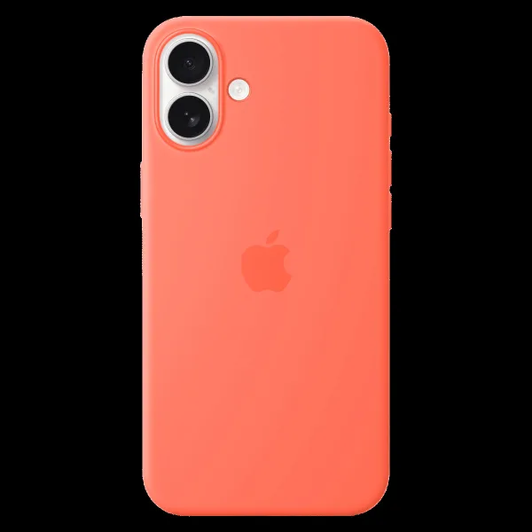 Apple Soft Silicone Back Cover Apple iPhone 16 Plus (MagSafe Charging Support, Tangerine)