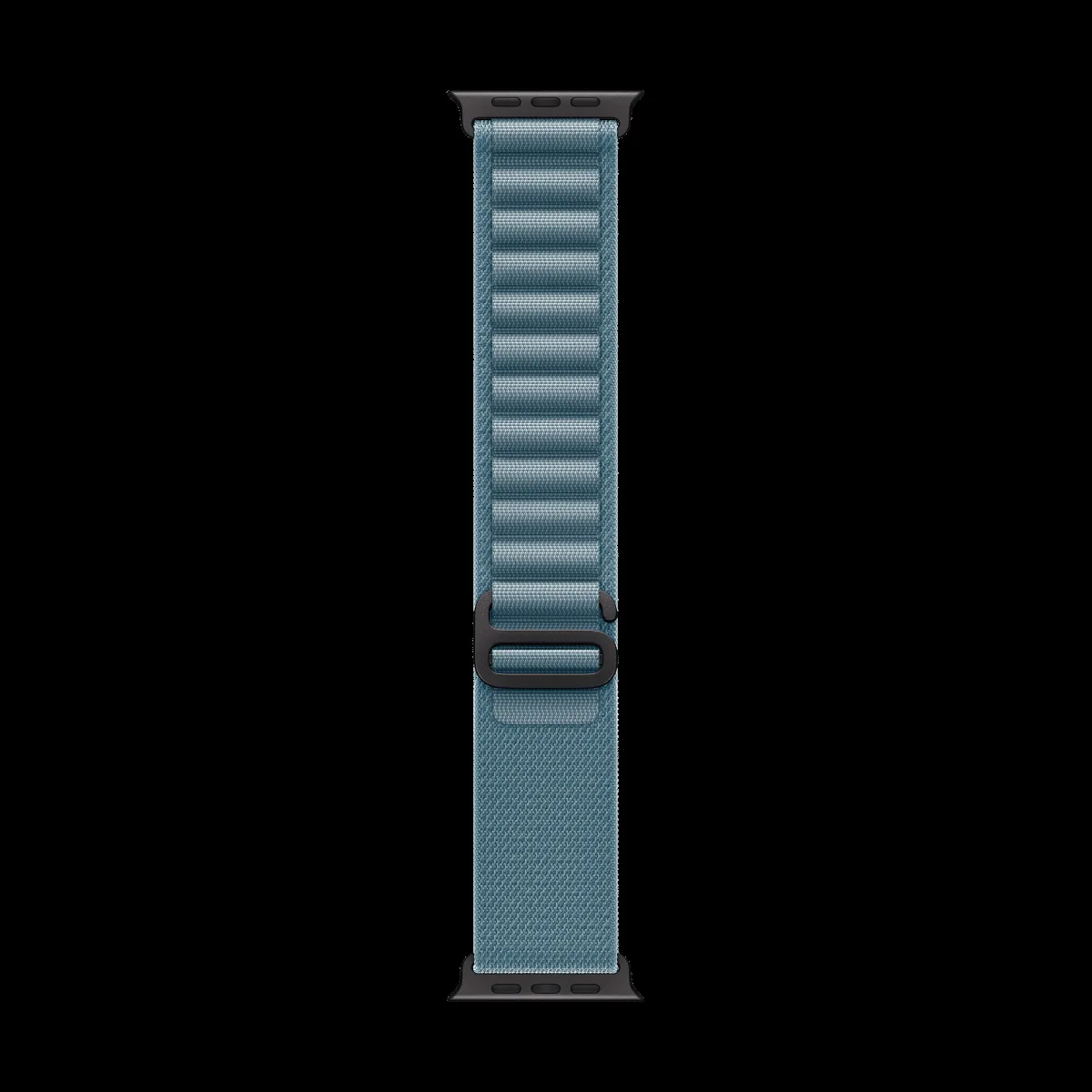 Apple Polyester, Spandex & Black Titanium Alpine Loop for Apple (44mm / 45mm / 46mm / 49mm, Medium) (High-Strength Yarns, Light Blue)
