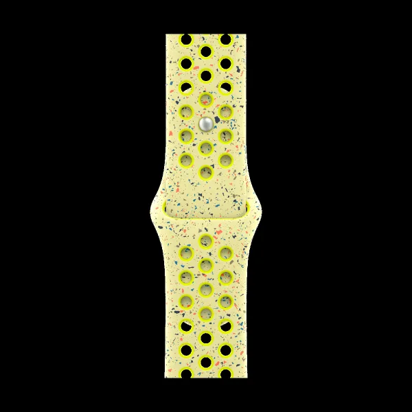 Apple Aluminium & Fluoroelastomer Nike Sport Band for Apple (38mm / 40mm / 41mm / 42mm, S/M) (Strong & Durable, Volt Splash)