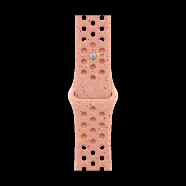 Apple Aluminium & Fluoroelastomer Nike Sport Band for Apple (44mm / 45mm / 46mm / 49mm, M/L) (Strong & Durable, Alpenglow Pink)