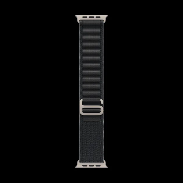 Apple Polyester, Spandex & Titanium Alpine Loop for Apple (44mm / 45mm / 46mm / 49mm, Small) (High-Strength Yarns, Black)