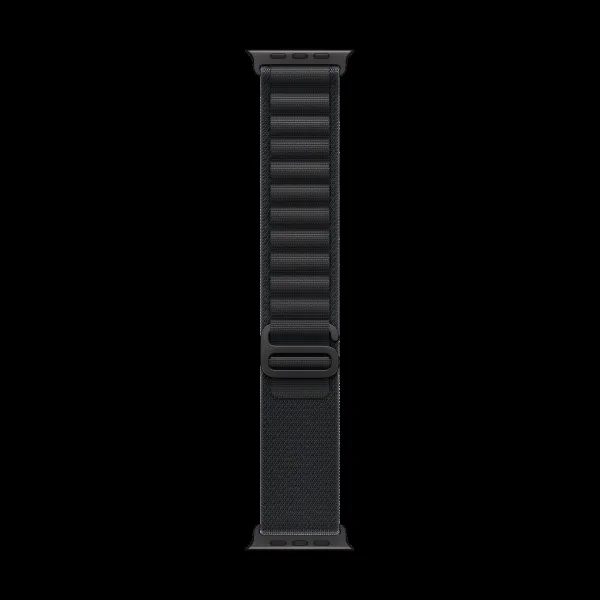 Apple Polyester, Spandex & Black Titanium Alpine Loop for Apple (44mm / 45mm / 46mm / 49mm, Small) (High-Strength Yarns, Black)