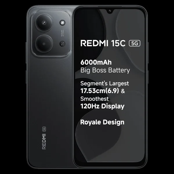 Redmi 15C 5G (8GB RAM, 128GB, Midnight Black)