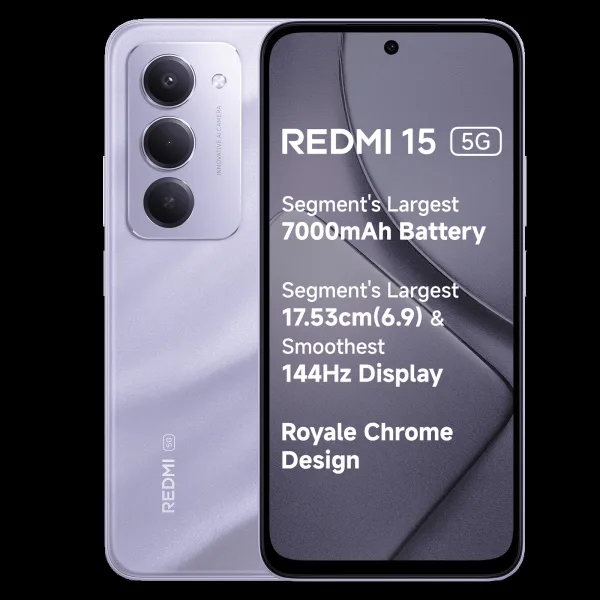 Redmi 15 5G (8GB RAM, 128GB, Sandy Purple)