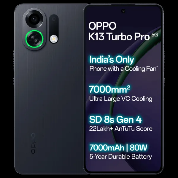 oppo K13 Turbo Pro 5G (12GB RAM, 256GB, Midnight Maverick)