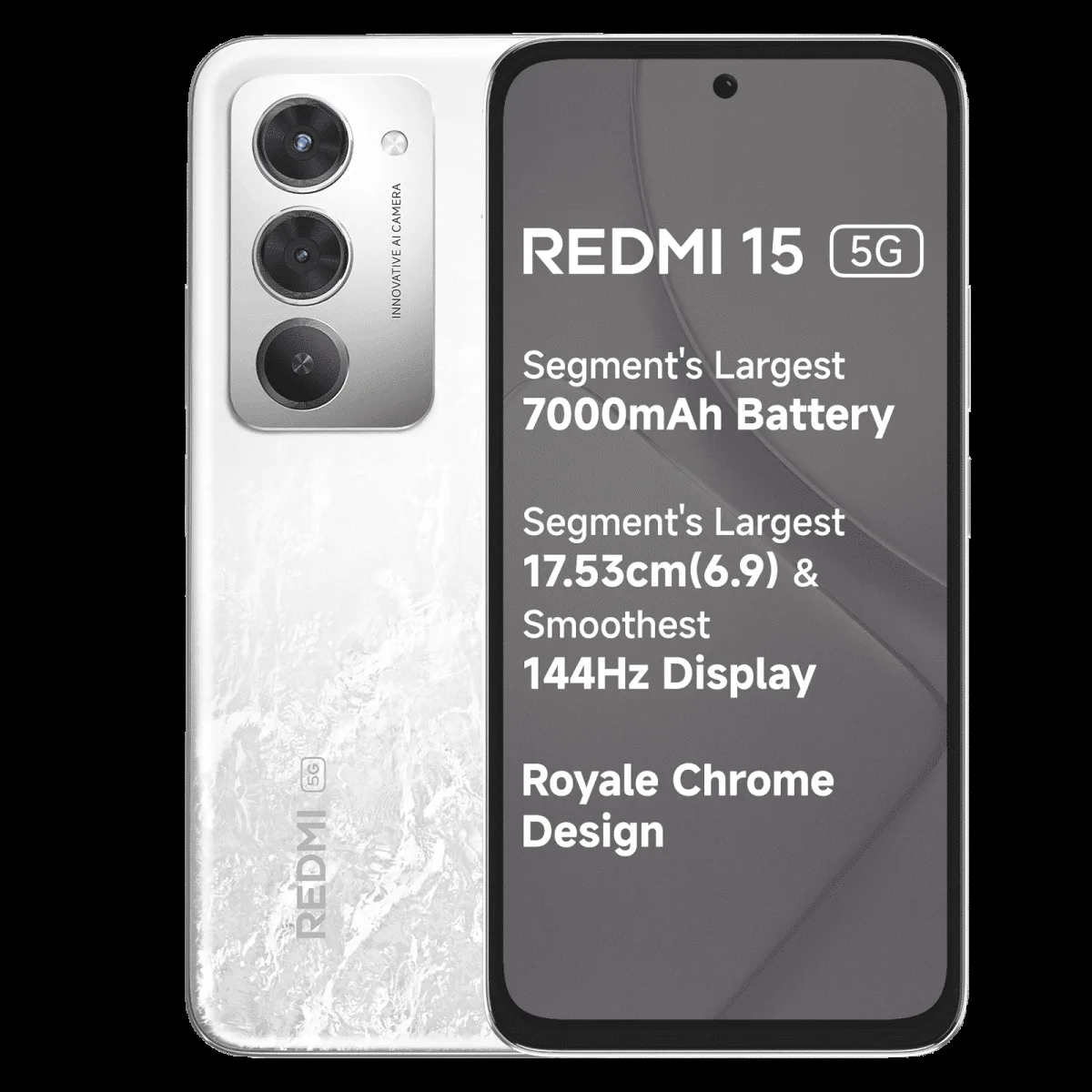 Redmi 15 5G (8GB RAM, 128GB, Frosted White)
