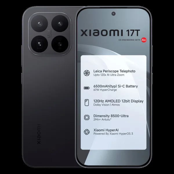 Xiaomi 17T 5G (12GB RAM, 512GB, Black)