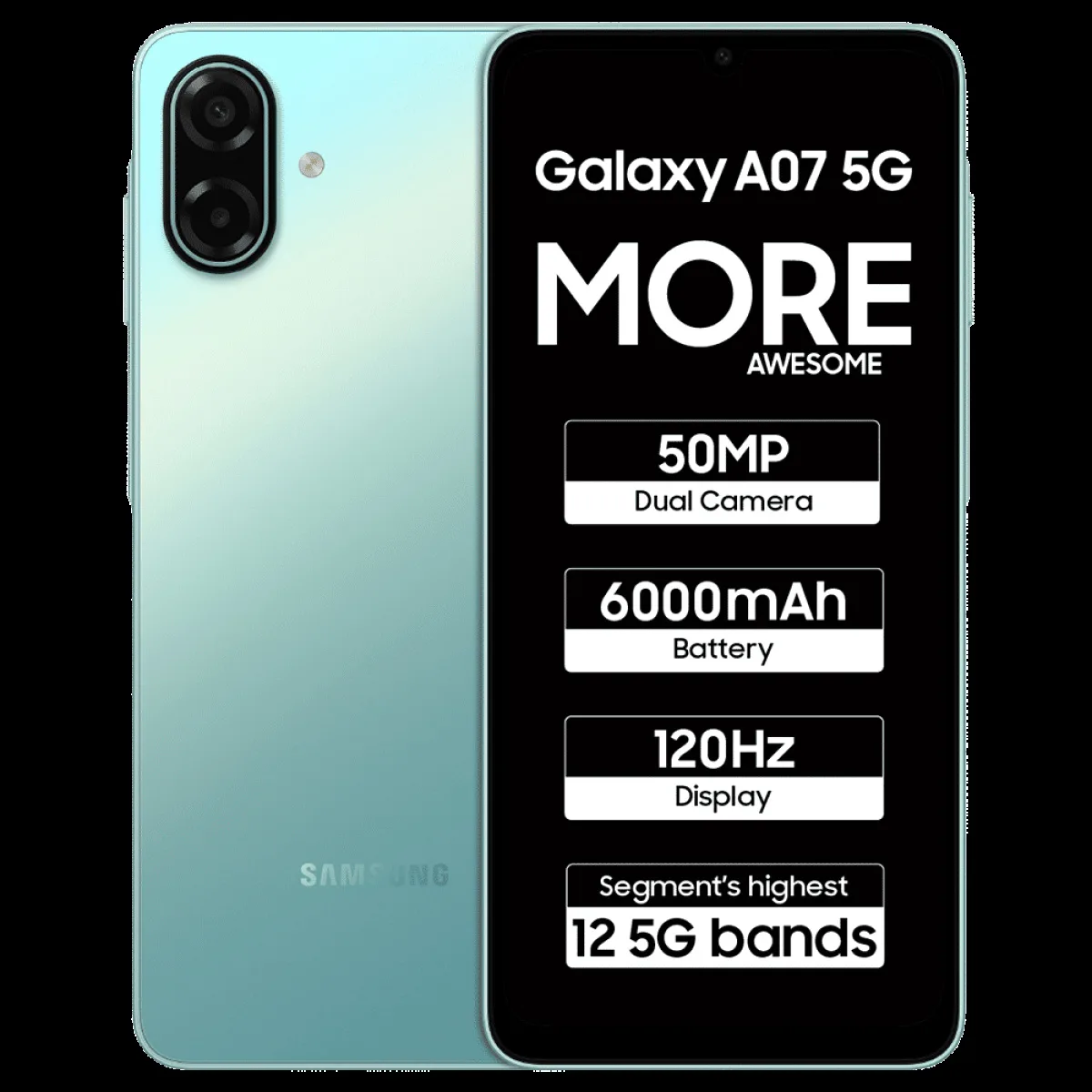 SAMSUNG Galaxy A07 5G (6GB RAM, 128GB, Light Green)