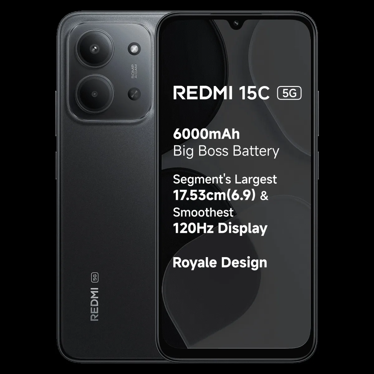 Redmi 15C 5G (4GB RAM, 128GB, Midnight Black)