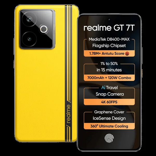 realme GT 7T 5G (12GB RAM, 256GB, Racing Yellow)