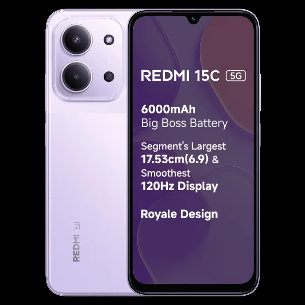 Redmi 15C 5G (4GB RAM, 128GB, Dusk Purple)