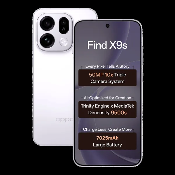 Oppo Find X9s 5G (12GB RAM, 256GB, Lavender Sky)