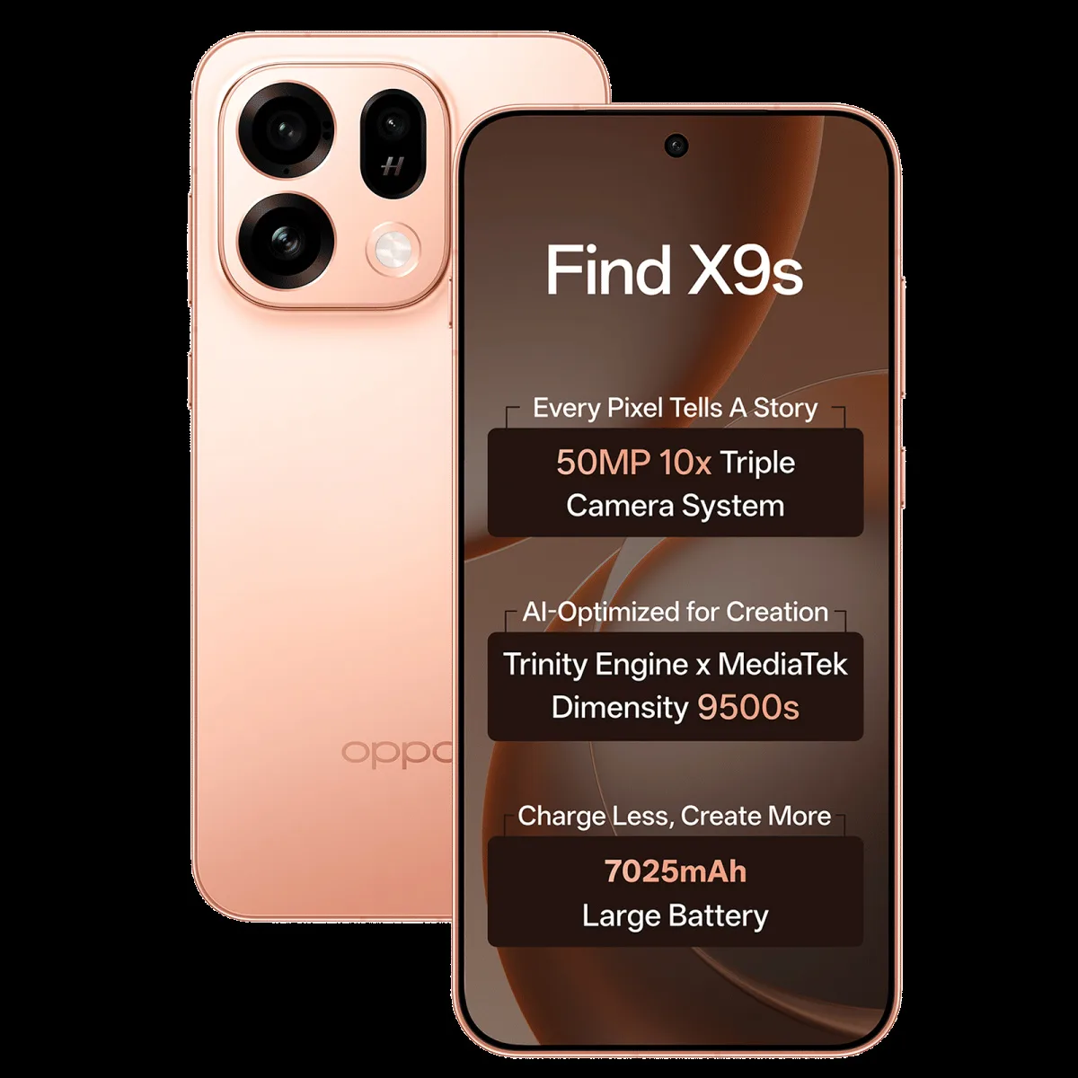 Oppo Find X9s 5G (12GB RAM, 256GB, Sunset Orange)
