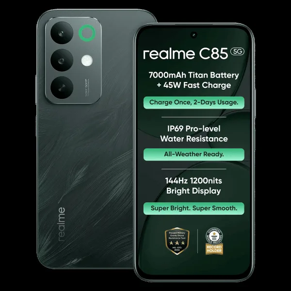 Realme C85 5G (4GB RAM, 128GB, Green)