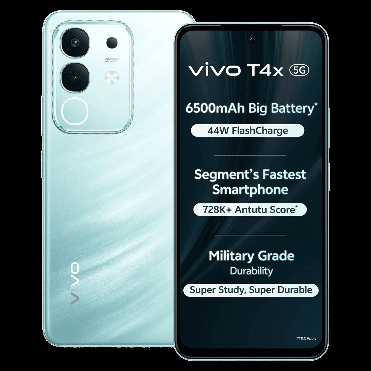vivo T4x 5G (8GB RAM, 256GB, Glacial Teal)