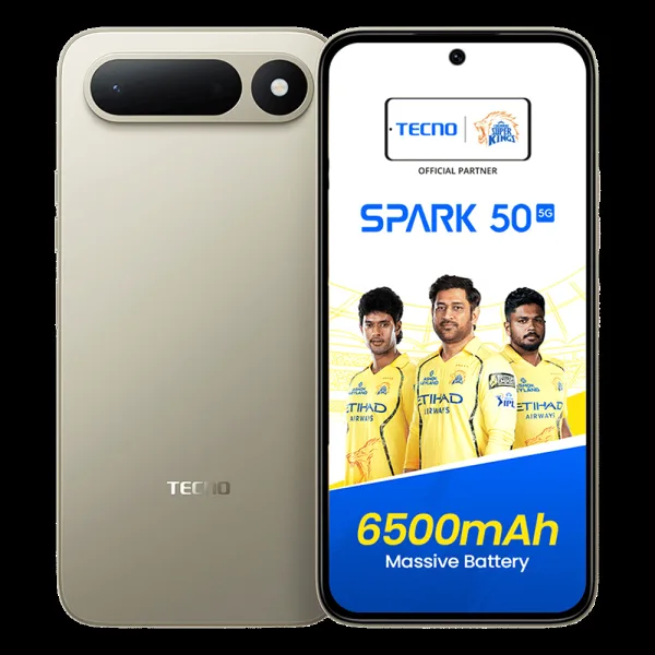 TECNO SPARK 50 5G (4GB RAM, 128GB, Champagne Gold)