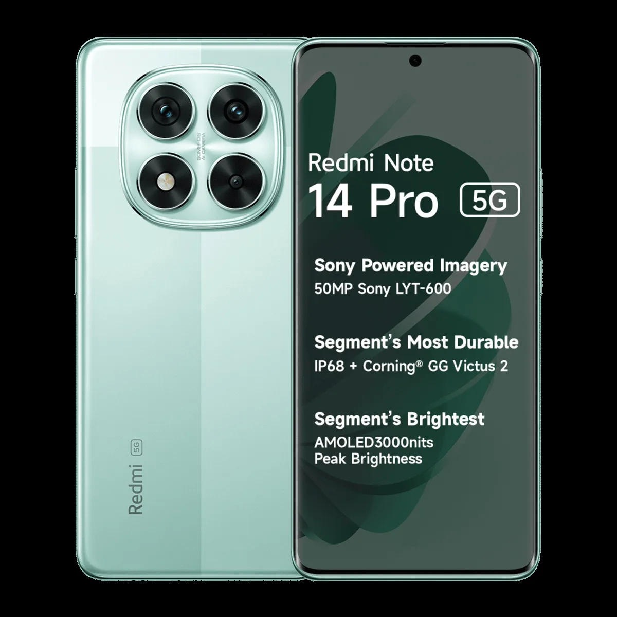 Redmi Note 14 Pro 5G (8GB RAM, 256GB, Ivy Green)