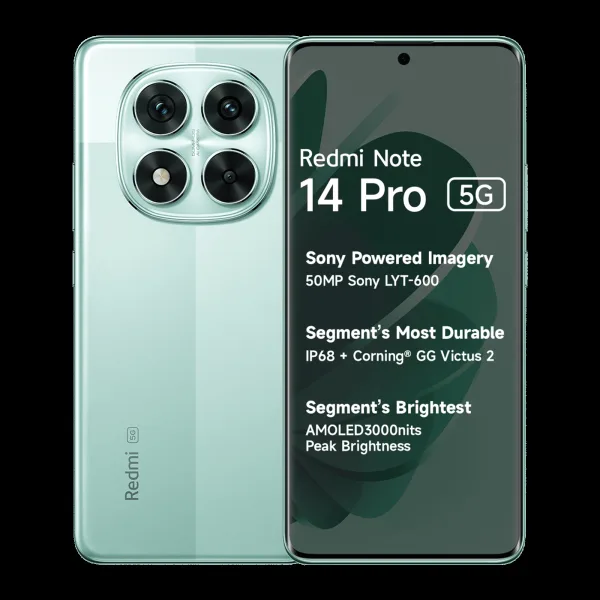 Redmi Note 14 Pro 5G (8GB RAM, 256GB, Ivy Green)