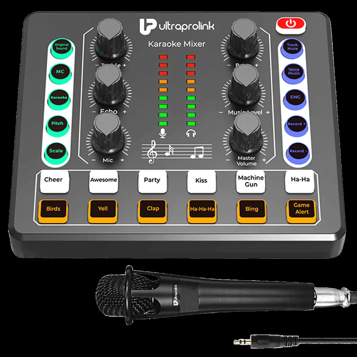 ultraprolink Wireless Karaoke Mixer with Condenser Mic (Black)