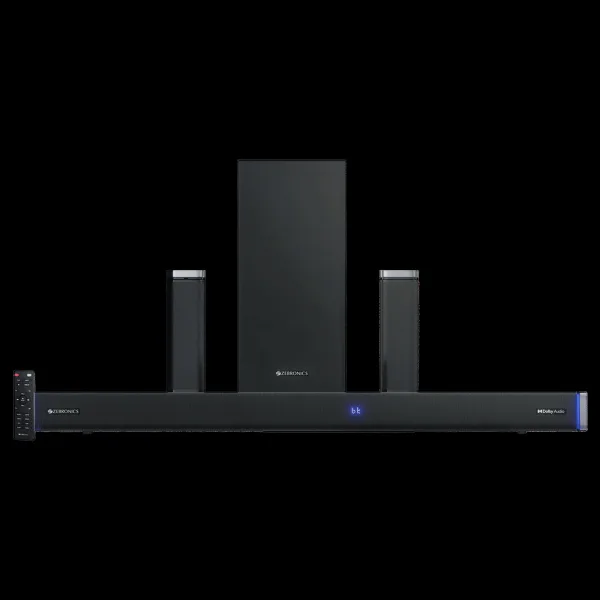 ZEBRONICS Zeb Juke Bar 9530 WS Pro 400W Bluetooth Soundbar with Remote (Dolby Audio, 5.1 Channel, Black)