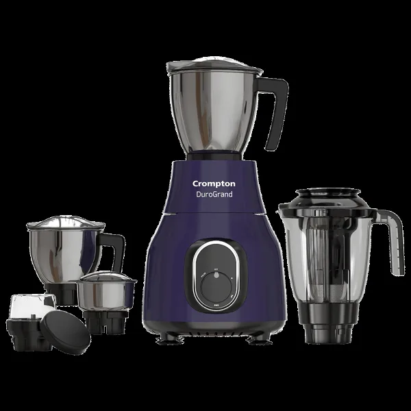 Crompton DuroGrand 750 Watt 5 Jars Mixer Grinder (Motor Vent X Technology, Black & Purple)