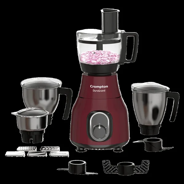 Crompton Duro Grand Plus 750 Watt Food Processors with 8 Blades (Red)
