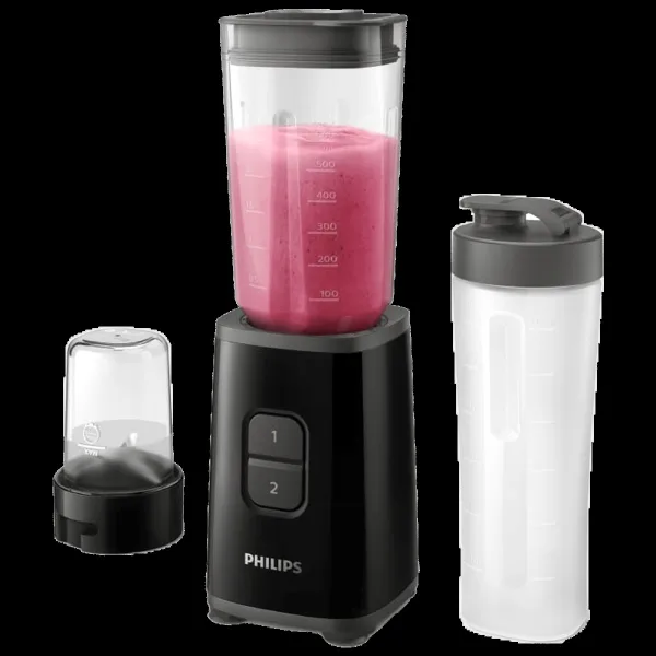PHILIPS 350 Watt 3 Jars Blender (Heat Resistant Glass Container, Black)