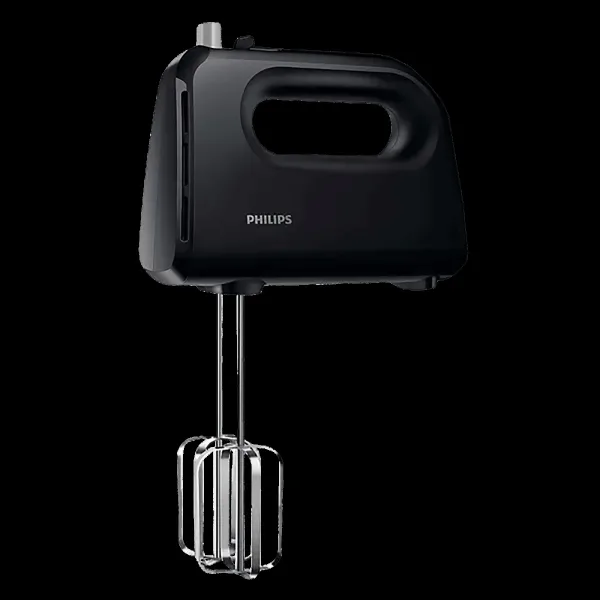 Philips 300 Watt 5 Speed Hand Blender with 2 Attachments (Non-slip Grip, Black)
