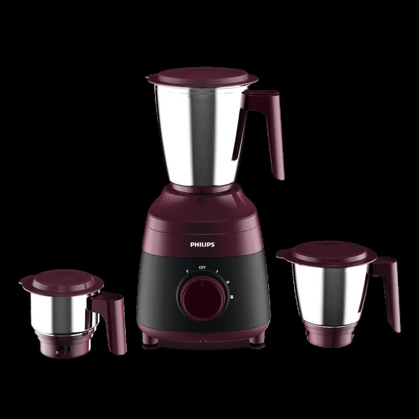 PHILIPS HL1000/00 500 Watt 3 Jars Mixer Grinder (22000 RPM, Opti-Grind Motor Technology, Red)
