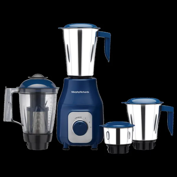 Morphy Richards Tetra Blend 750 Watt 4 Jars Juicer Mixer Grinder (20000 RPM, Overload Protection, Blue and Chrome)