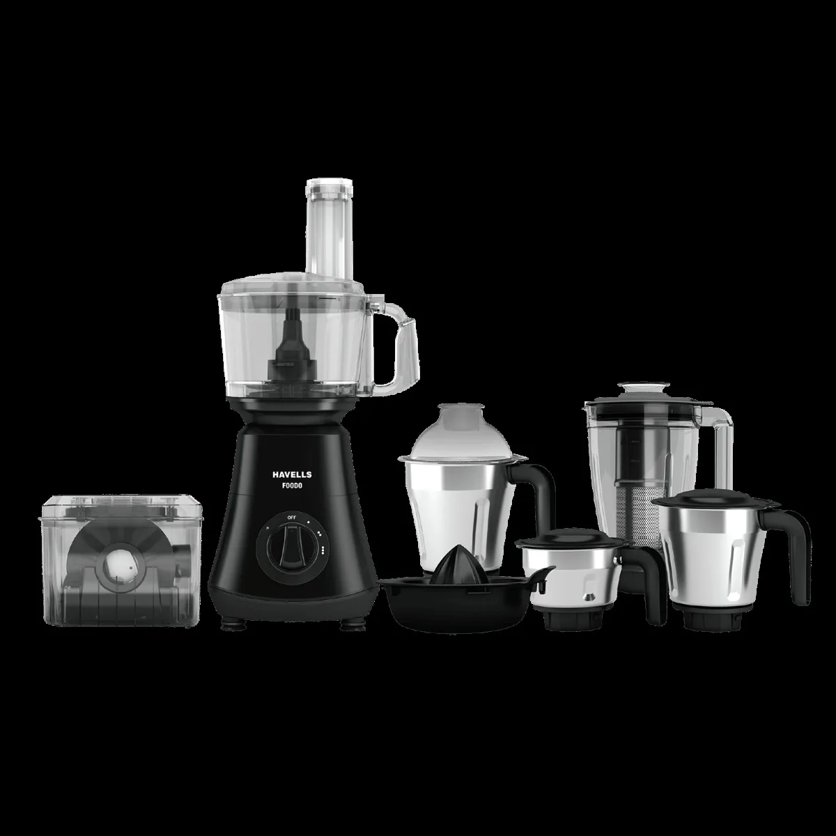 HAVELLS Foodo 750 Watt Food Processor with 10 Blades (Black)