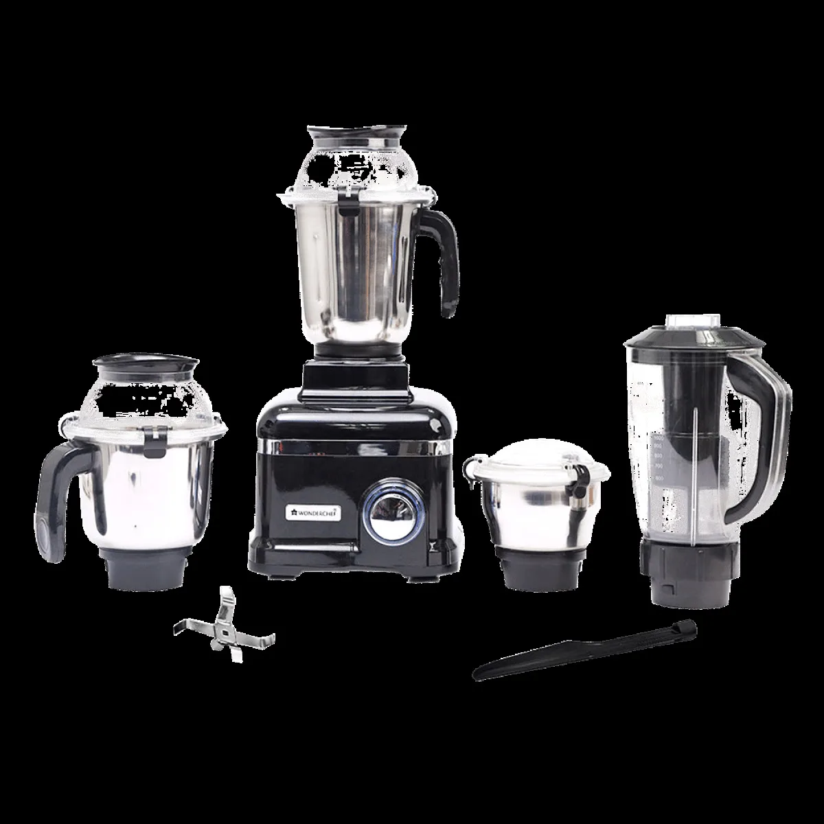WONDERCHEF Sumo Black DLX 1000 Watt 4 Jars Mixer Grinder (Advanced Air Ventilation System, Black)