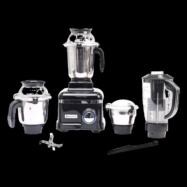 WONDERCHEF Sumo Black DLX 1000 Watt 4 Jars Mixer Grinder (Advanced Air Ventilation System, Black)