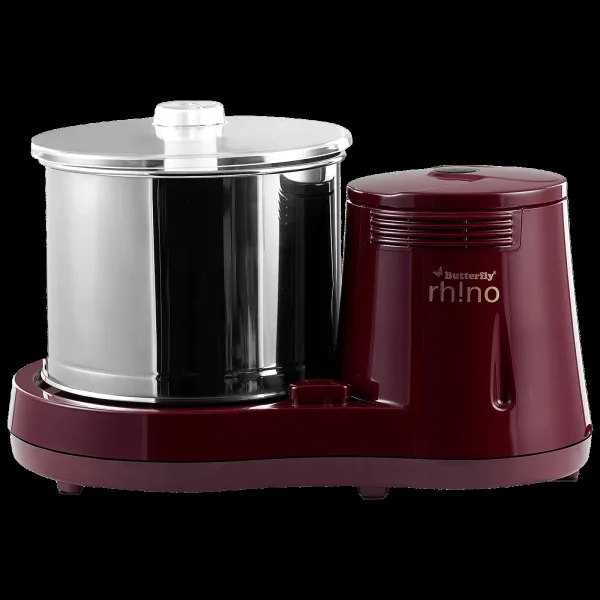 Butterfly Rhino 2 Litres 2 Stones Wet Grinder (Motor Overload Protector, Cherry Red)