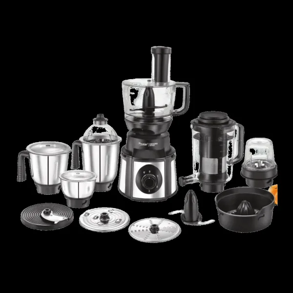 Prestige Endura Pro 1000 Watt Food Processor with 7 Blades (Black)