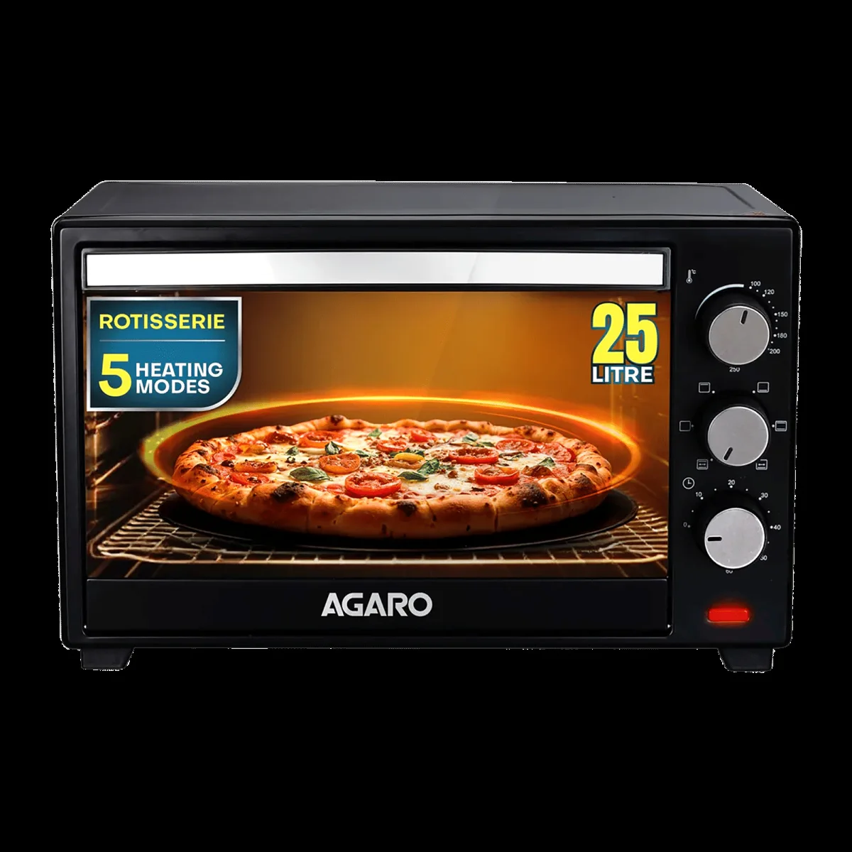 Agaro Marvel 25L Oven Toaster Grill with Motorised Rotisserie (Black)