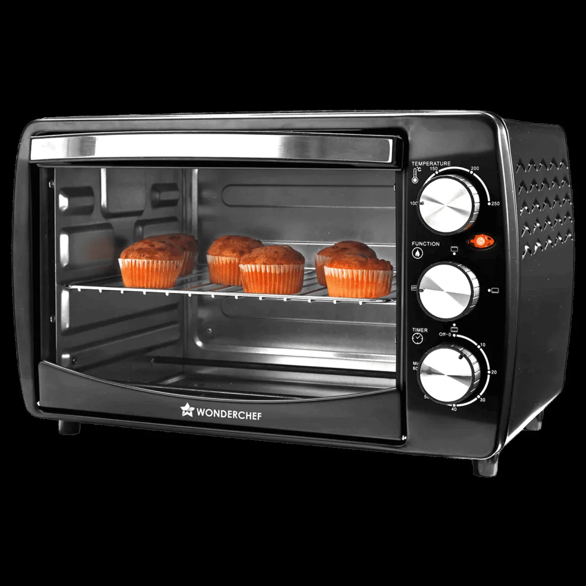 WONDERCHEF 19L Oven Toaster Grill with Customised Time & Temperature Control (63155033, Black)