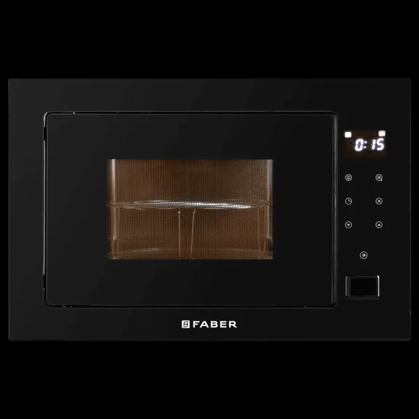 FABER FBIMWO 25 SG 25L 60cm Convection Microwave with 8 Auto Cook Menus (131.0697.114, Black)