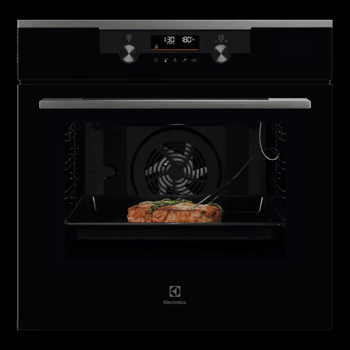 Electrolux 600 Series 72L 60cm Built-in Oven with 9 Functions (KODDP77H, Pure Black)