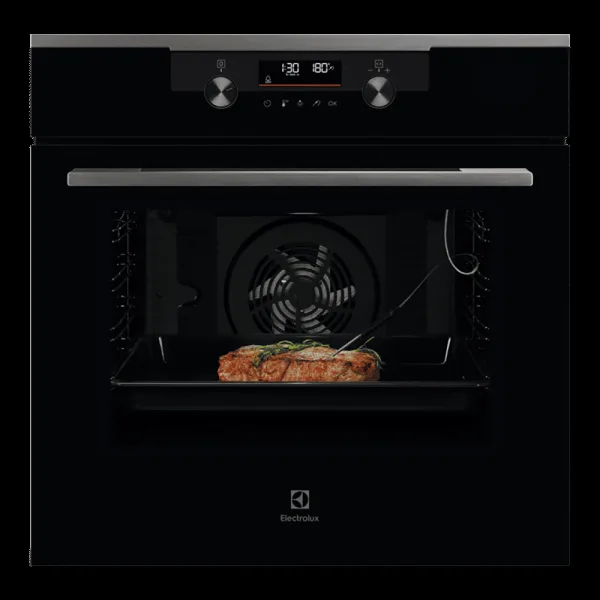 Electrolux 600 Series 72L 60cm Built-in Oven with 9 Functions (KODDP77H, Pure Black)