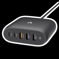 ambrane RAAP HUB 75W Type A & Type C 5-Port Fast Multi-Port Charger (Adapter Only, Intelligent Current Detection, Black)