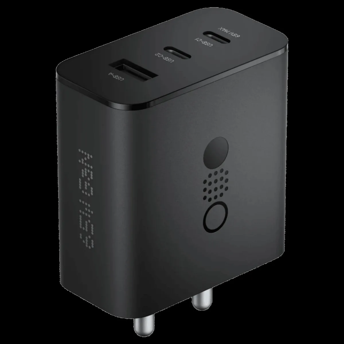 Nothing C332 65W Type A and Type C 3-Port Fast Charger (Adapter Only, GaN Technology, Dark Grey)