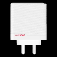 OnePlus 100W Type A and Type C 2-Port Fast Charger (Type C, Type A, SUPERVOOC, White)