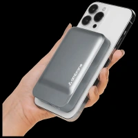 ambrane AeroSync PB Prime 10000 mAh 22W Fast Charging Power Bank (1 Type C Ports, Premium Metallic Body, MagSafe Compatible, Grey)
