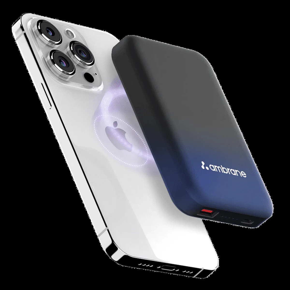 ambrane Aerosync Snap 10000 mAh 22.5W Fast Charging Power Bank (1 Type A Port, 1 Type C Port, Rubberized Coating, SafeCharge Technology, Blue)
