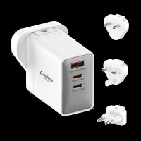 Stuffcool Nomad II 100W Type A & Type C 3-Port Fast Charger (Adapter Only, Universal Travel Compatibility, White)