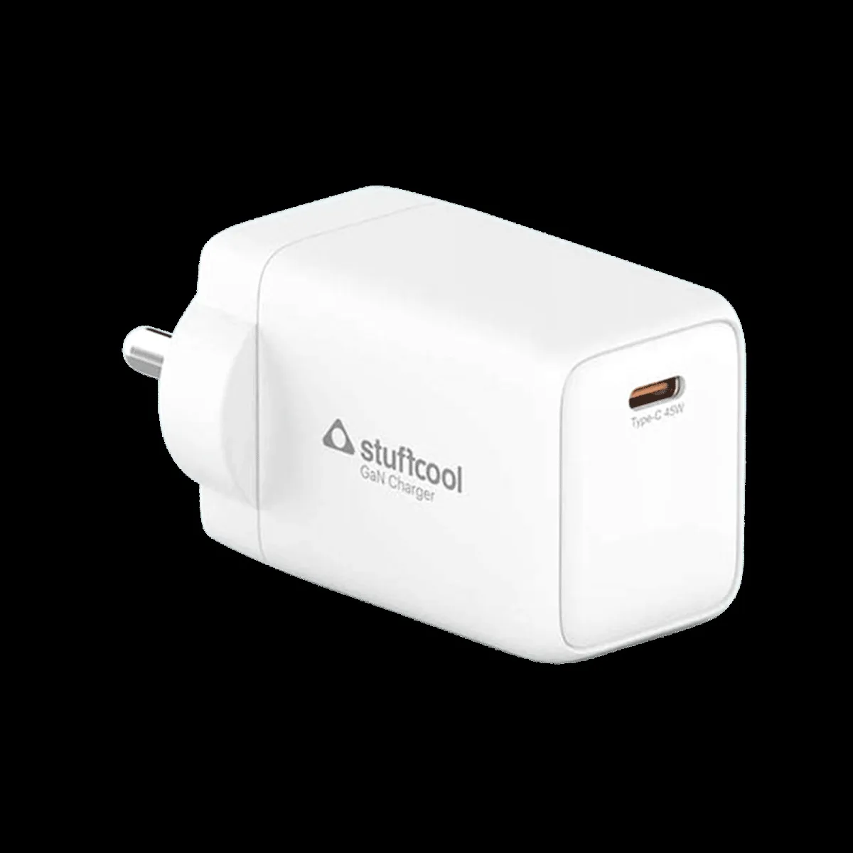 Stuffcool Numen 45W Type C Fast Charger (Type C to Type C Cable, GaN Technology, White)